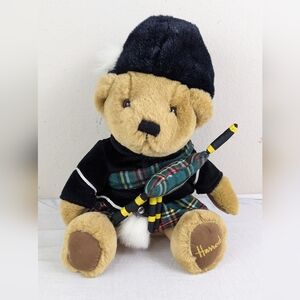 Harrods Teddy Bear Bagpipe Bear.  12" Sitting